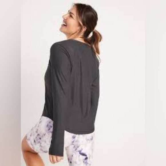 Like New! Old Navy Breathe ON Go-Dry Slub Knit Shirt Size 3X (24/26) Black Jack - Picture 3 of 8